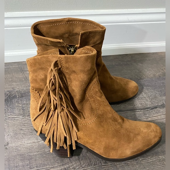 SAM EDELMAN Louie Fringe Suede Bootie - Picture 6 of 7